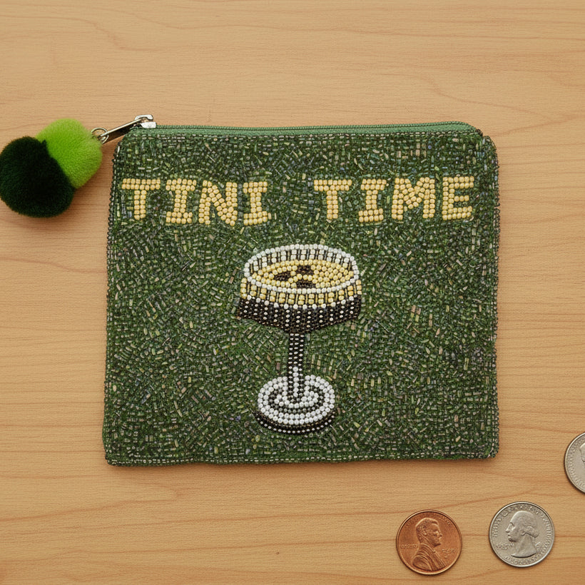 Tini Time Beaded Coin Wallet
