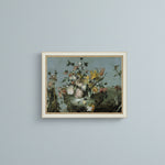 Blue Still Life with Flowers, 9 X 7 in. 2