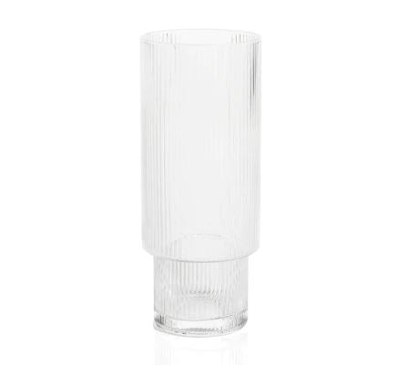 Clear ribbed Optic Design Glass, 7