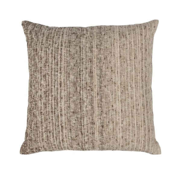 Beryl Pillow, Cocoa Brown, 22 X 22 in., a textured decorative pillow in neutral tones perfect for adding warm, cozy style to living room or bedroom decor from Knotty and Board.