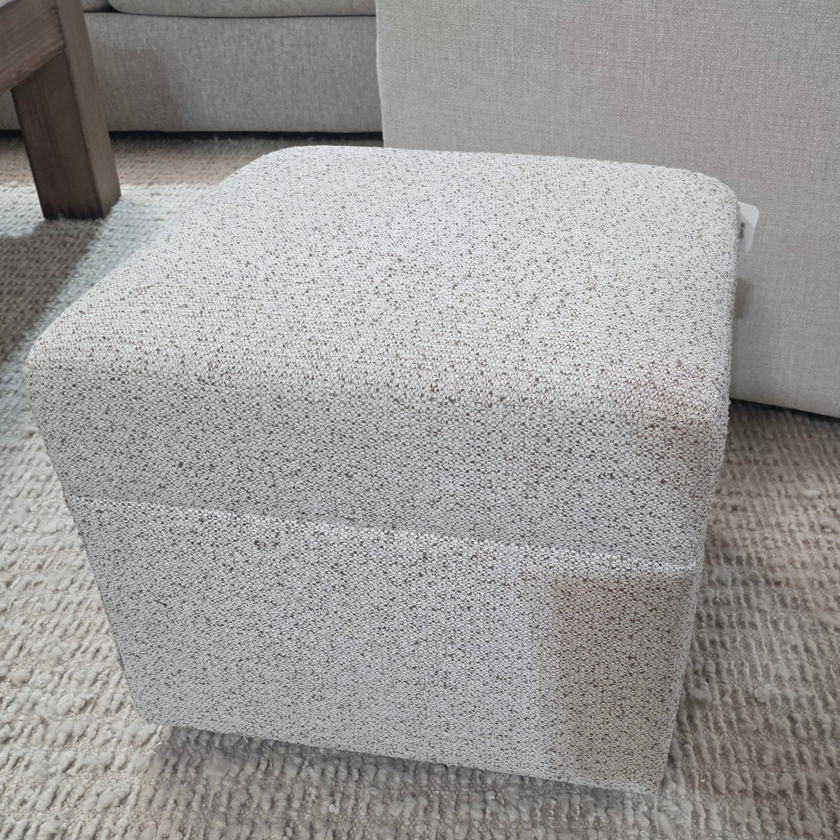 Sherrill - Truman Ottoman 21 x 21 x 18 Floor Model in Chitchat Hemp