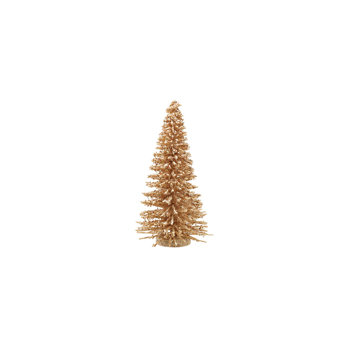 Natural Wood Tabletop Christmas Tree with Glitter, 11.75-Inch