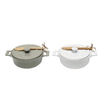 Stoneware Brie Baker w/ Lid & Wood Spreader 1
