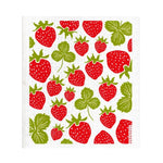 Swedish Dishcloth, Strawberries, Red 1