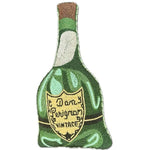 Champagne Bottle Beaded Pillow, 14 in. 1
