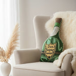 Champagne Bottle Beaded Pillow, 14 in. 2
