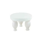 White Riser, Large wooden stand with rounded legs, perfect for elevating decor or candles in kitchen, dining, or entertaining spaces, adding charm to every room. 1