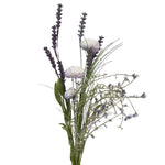 Wildflower Spray, 24 in., Dusty with delicate white and dusty purple flowers and greenery, perfect for adding subtle decor to any room from Knotty and Board. 1