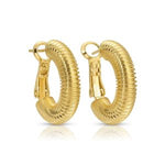Coil Lever Back Hoops, Gold hoop earrings with a textured coil design, perfect for adding a stylish touch to everyday jewelry collections or unique gift ideas from Knotty and Board. 1