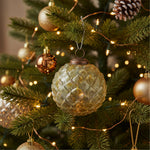 Gilded Ball Christmas Ornament, Gold, 4 in. 2