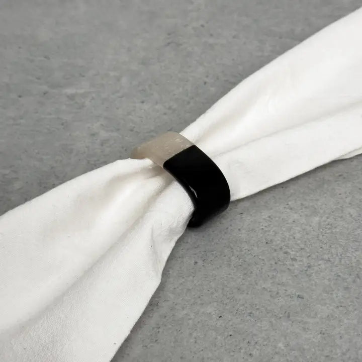 Napkin Ring, Black and White