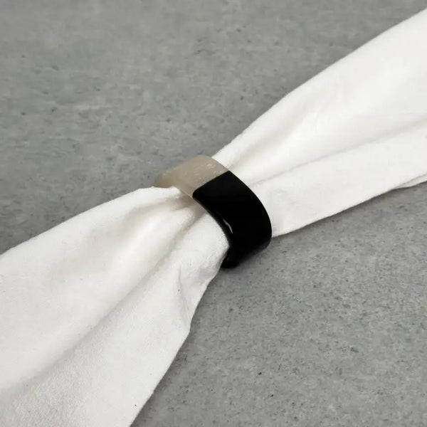 Napkin Ring, Black and White