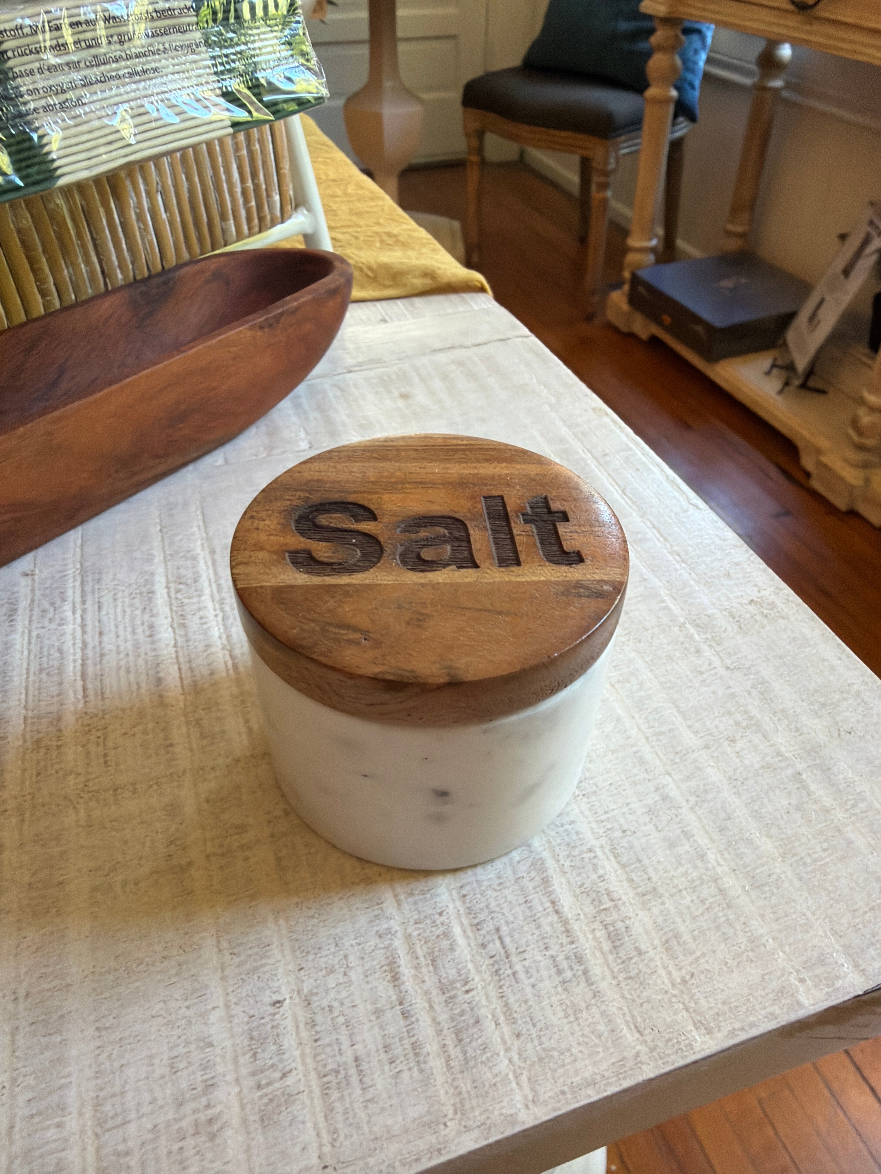 Salt with Wooden Lid