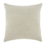 Lina Linen Pillow, Ivory, 24 x 24 in. displayed on a white background, showcasing its soft linen texture and neutral ivory color perfect for adding subtle elegance to home decor. 1