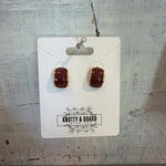 Geometric Vintage Red Drop Earrings 2