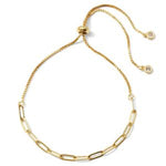 Link Chain Pulley Bracelet, Gold 1