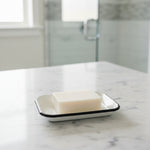 Enamel Bar Soap Caddy Tray, Ivory 2