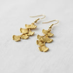 Ginkgo Leaf Tassel Dangle Earrings, 2 in. 2