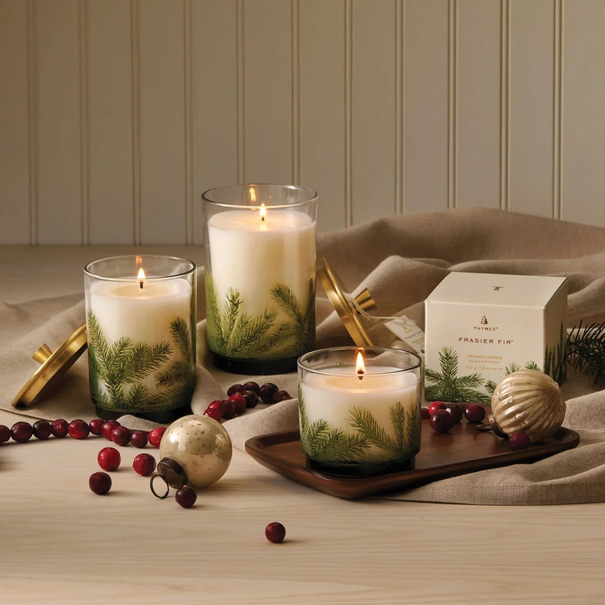 Thymes Heritage Pine Needle Luminary, 11 oz., Medium, Frasier Fir