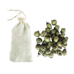 Mercury Glass Ornaments in Muslin Bag, Green, 1