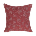 Rosecliff Pillow, Burgundy Red, 22 X 22 in. featuring a subtle floral pattern, perfect for adding warm decor and cozy style to any room from Knotty and Board. Every Room Needs A Little Knotty and Board. 1