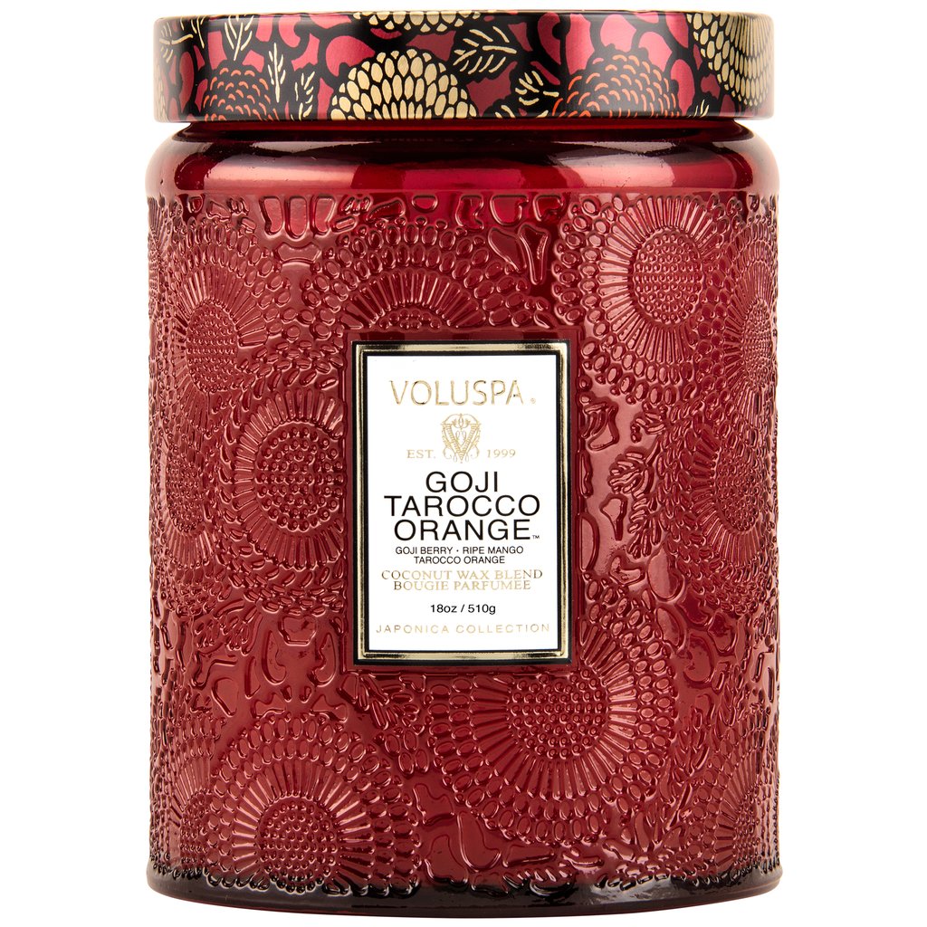 Voluspa Goji & Tarocco Orange, Large Glass Jar Candle, 18 oz.