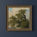 Painted Trees Framed Antique Art, 9 X 9 in. 2