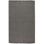 Indoor/Outdoor Yuma Rug, 2 X 3, Charcoal displayed flat, featuring a textured charcoal gray woven design, perfect for versatile home decor from Knotty and Board. 1