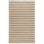 Performance Palma Stripe Rug, 2 X 3, Coconut Brown and Ivory featuring a striped pattern perfect for adding warm, stylish decor to any room, available from Knotty and Board. Every Room Needs A Little Knotty and Board. 1