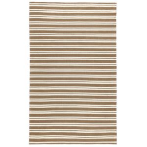 Performance Palma Stripe Rug, 2 X 3, Coconut Brown and Ivory featuring a striped pattern perfect for adding warm, stylish decor to any room, available from Knotty and Board. Every Room Needs A Little Knotty and Board.