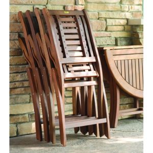 Eucalyptus Folding Side Chair, Set of Two, 18.5 X 25 X 37