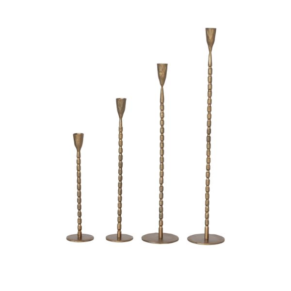 Hand-Forged Taper Holder, Gold, Small, 11.75 in.