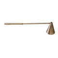 Curated Brass Candle Snuffer, 8.5 in. with a sleek conical design and polished brass finish, perfect for elegant candle care and adding a stylish touch to home decor.