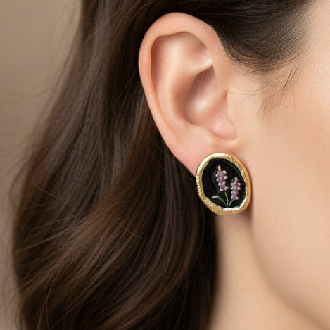 Lavender Drop Earrings
