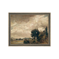 The Fisher's House Framed Antique Art, 9 X 7 in., features a classic rustic landscape with muted tones, perfect for adding vintage decor charm from Knotty and Board. Every Room Needs A Little Knotty and Board.