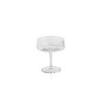 Clear Bandol Fluted Textured Martini Glass, 5.5 in. with elegant vertical ridges, perfect for stylish entertaining and kitchen decor from Knotty and Board. Every Room Needs A Little Knotty and Board. 1