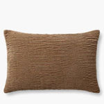 PLL0097 Brown Pillow, 16 x 26 in., textured fabric in warm brown tone, perfect for adding cozy comfort and stylish decor to any room from Knotty and Board, featuring gifts and home accents. 1