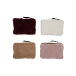 Faux Fur Fabric Zip Pouch, Assorted, 6 X 4 in. 1