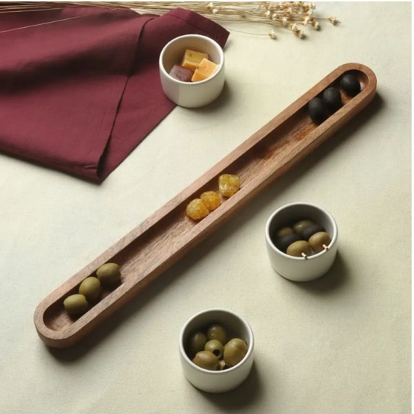 Acacia Oblong Wood Serving Tray