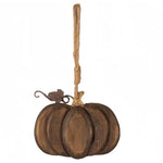 Wooden Hanging Pumpkin Medallion, 15.5 in. 1