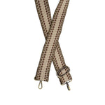 Dotted Stripe Guitar Strap, Espresso 1