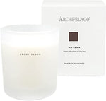 Archipelago Havana Boxed Candle, 10 oz with simple white frosted glass and elegant white packaging, available at Knotty and Board for unique home decor and gifts. 1