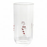 Drinking Glass w/ Embedded Candy Cane, 18 oz. 1