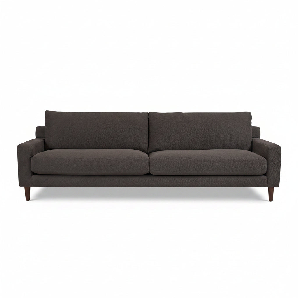 Dark gray sofa on a white background