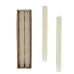 Hobnail Taper Candles, Unscented, Set of Two, Cream, 10 in. 1
