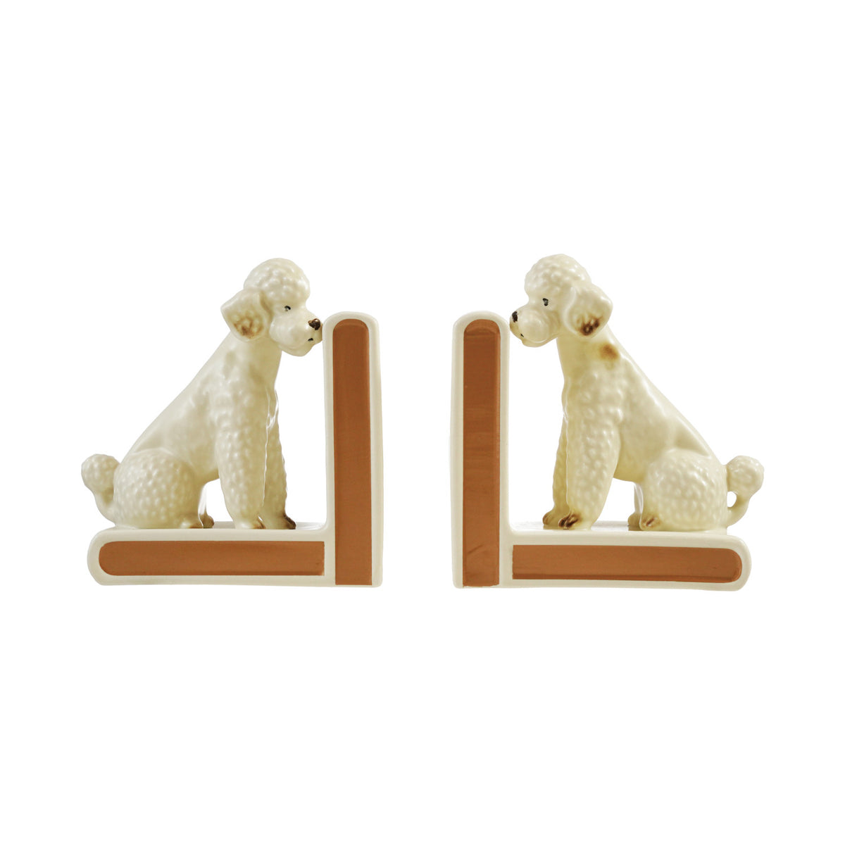 Poodle Shaped Bookends, Set of 2, 5