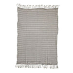 Hasselt Handwoven Linen Throw, 51.25 X 67 in., featuring soft, muted stripes and delicate fringe edges, perfect for cozy decor and thoughtful gifts from Knotty and Board. 1