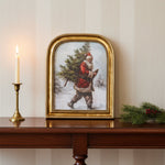 Santa Tree Frame, Antique Gold, 10 X 12 in. 2