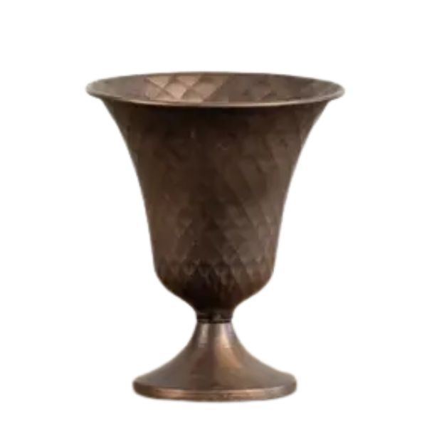 Flared Bronze Vase, 7.5 in. with a hammered texture and elegant shape, perfect for adding stylish decor or gifts to any kitchen or dining space. Every Room Needs A Little Knotty and Board.
