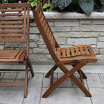 Eucalyptus Folding Side Chair, Set of Two, 18.5 X 25 X 37 2